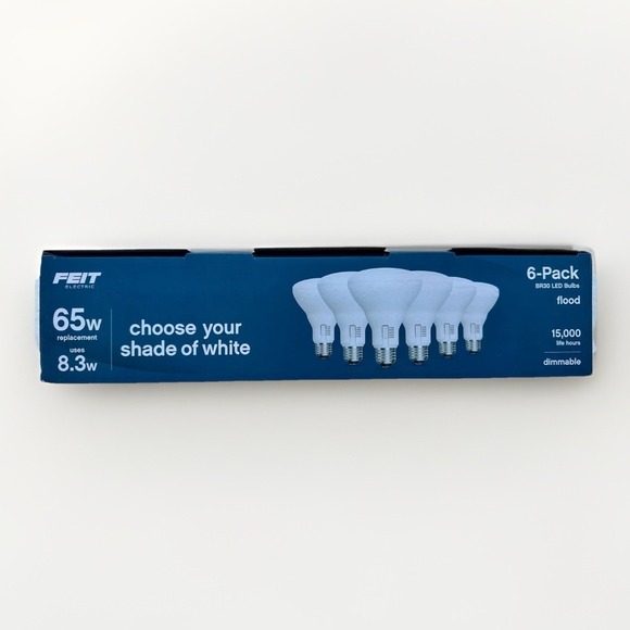 6 Pack Feit Electric LED 5-Color Choice BR30 65W Equivalent 750 Lumen Soft White - Picture 6 of 13